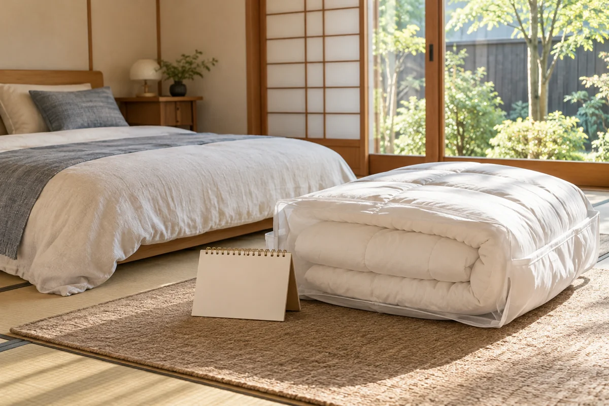 替えの布団がない時の宅配クリーニング｜不在日数と代替費用を先に計算の説明用イメージ