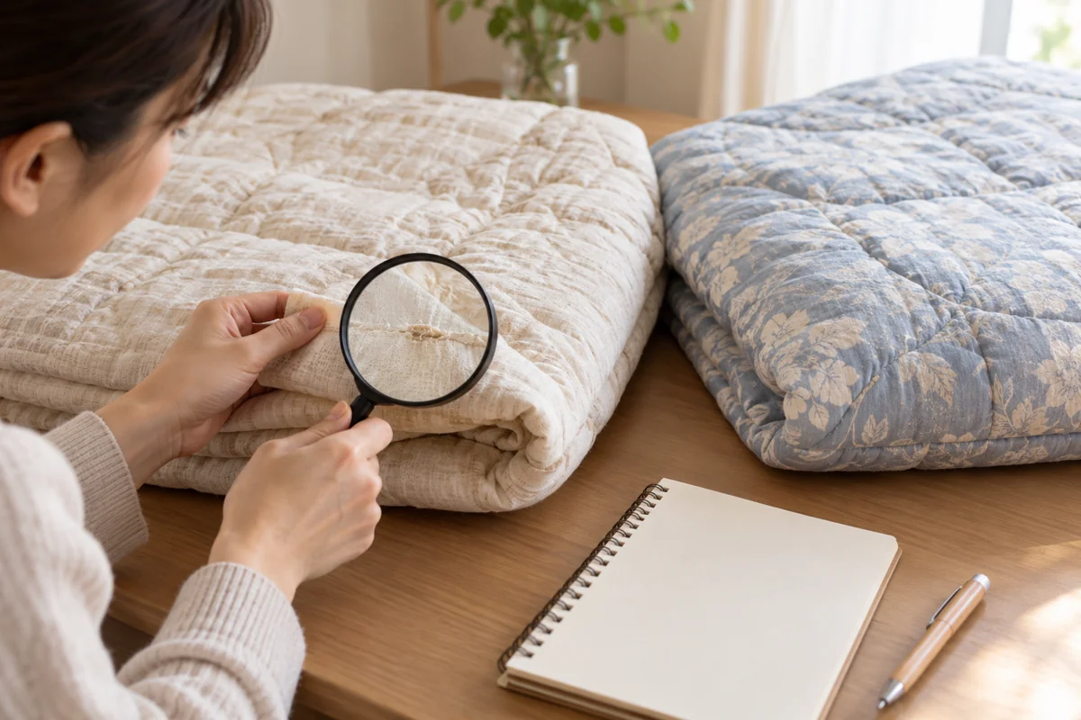 布団クリーニングで断られる物は？素材・傷み・汚れを送る前に確認の説明用イメージ